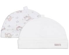 Шапка «Бегемотики» Barkito 2 шт., экрю