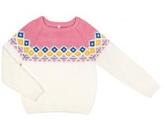 Джемпер для девочки Barkito «Северные приключения 2», белый с узором