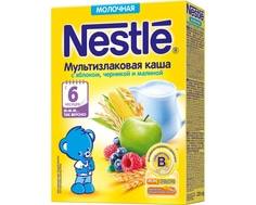 Каша молочная Nestle мультизлаковая с яблоком, черникой и малиной с 6 мес. 220 г