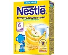 Каша молочная Nestle мультизлаковая с яблоком и бананом 6 мес. 220 г
