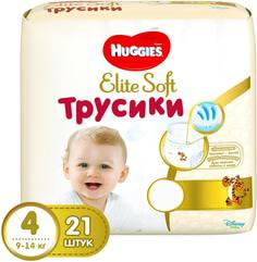 Трусики-подгузники Huggies Elite Soft 4 (9-14 кг) 21 шт.