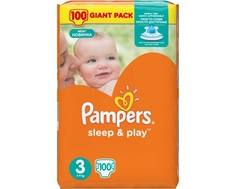 Подгузники Pampers Sleep&Play 3 (5-9 кг) 100 шт.