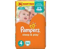 Подгузники Pampers Sleep&Play 4 (8-14 кг) 86 шт.