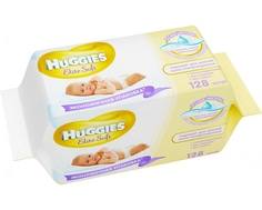 Влажные салфетки Huggies «Elite Soft» со сменным блоком, 2х64 шт.