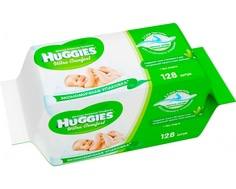 Влажные салфетки Huggies «Ultra Comfort Аloe» со сменным блоком 2х64 шт.