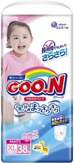 Трусики-подгузники Goo.N для девочек XL (12-20 кг) 38 шт. Goon.