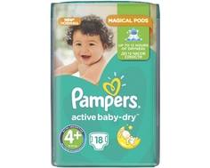 Подгузники Pampers Active Baby 4+ (9-16 кг) 18 шт.