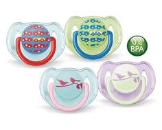 Пустышка Philips AVENT «Classic» силиконовая, ортодонтическая 6-18 мес., 2 шт. в ассортименте