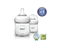 Бутылочка для кормления Philips AVENT «Natural» с силиконовой соской 0+, 125 мл., 2 шт.