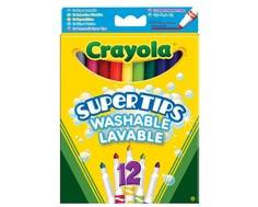 Фломастеры Crayola «Супертип» тонкие 12 шт.