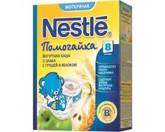 Каша молочная Nestle «Помогайка» йогуртная 3 злака с грушей и яблоком с 8 мес. 200 г