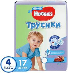Трусики-подгузники Huggies для мальчиков 4 (9-14 кг) 17 шт.