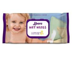 Детские влажные салфетки Libero Wet Wipes сменный блок 64 шт.