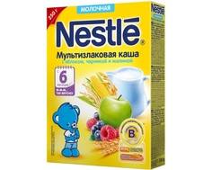Каша молочная Nestle мультизлаковая с яблоком, черникой и малиной с 6 мес. 250 г