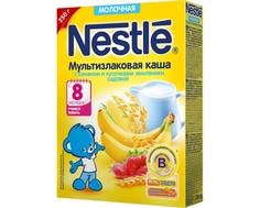 Каша молочная Nestle мультизлаковая с бананом и кусочками земляники с 8 мес. 250 г