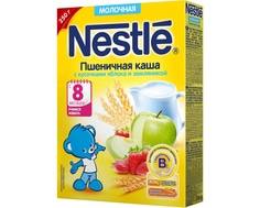 Каша молочная Nestle пшеничная с кусочками яблока и земляникой с 8 мес. 250 г