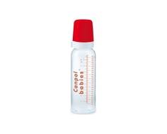 Бутылочка для кормления Canpol babies стеклянная, с силиконовой соской 12 мес.+, 240 мл в ассортименте