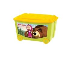 Ящик для игрушек Пластишка «Маша и Медведь» на колесах 50 л в ассортименте
