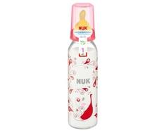 Бутылочка NUK «Classic» стеклянная с соской из латекса с рождения, 230 мл. в ассортименте