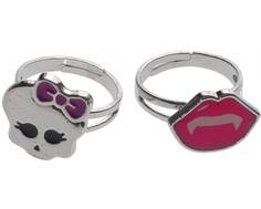 Набор колец Monster High «Череп и губы» 2 шт.