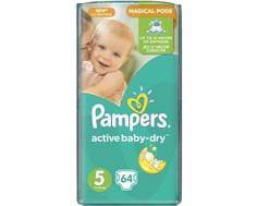 Подгузники Pampers Active Baby-Dry 5 (11-18 кг) 64 шт.
