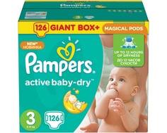 Подгузники Pampers Active Baby-Dry 3 (5-9 кг) 126 шт.