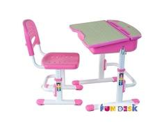 Комплект мебели FunDesk «Capri» стол 71х55 см и стул розовый