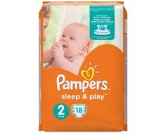Подгузники Pampers Sleep&Play 2 (3-6 кг) 18 шт.
