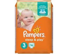 Подгузники Pampers Sleep&Play 3 (4-9 кг) 16 шт.