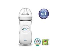 Бутылочка для кормления Philips AVENT «Natural» с силиконовой соской 3 мес.+, 330 мл.