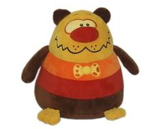 Мягкая игрушка СмолТойс «Медвежонок-шарик» 26 см желто-коричневая