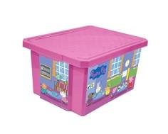 Ящик для игрушек Little Angel «X-BOX Свинка Пеппа» розовый 17 л
