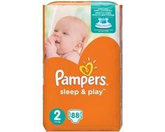Подгузники Pampers Sleep&Play 2 (3-6 кг) 88 шт.