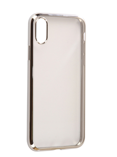 Аксессуар Чехол Svekla Flash Silicone для iPhone X Silver Frame SVF-APX-SIL