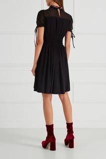 Черное платье с драпировками Miu Miu