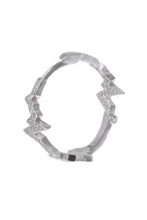 Серебряные серьги-кольца с фианитами Caviar Jewellery