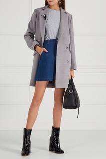 Двубортное пальто с брошью T Skirt