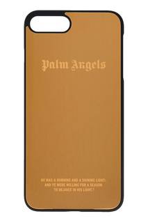 Зеркальный чехол для iPhone 7 plus золотой Palm Angels