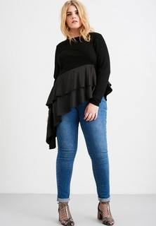 Футболка LOST INK PLUS TOP WITH SATIN FRILL HEM