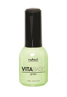 Гель-лак для ногтей Runail Professional с маслом виноградных косточек VitaBase Grape, 15 мл