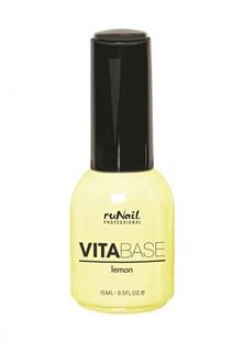 Гель-лак для ногтей Runail Professional с лимоном VitaBase Lemon, 15 мл