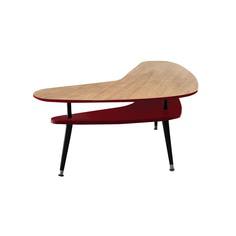 Журнальный столик бумеранг (woodi) красный 90.0x57.0x67.0 см.