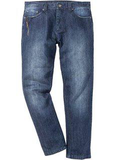 Джинсы Regular Fit Tapered, длина (в дюймах) 34 (синий «потертый») Bonprix