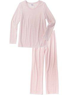 Пижама (кремовый/нежно-розовый в полоску) Bonprix
