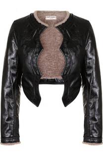 Кожаная куртка с подкладкой из овчины Saint Laurent
