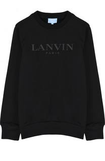 Хлопковый свитшот с логотипом бренда Lanvin