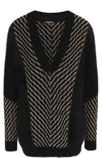 Вязаный пуловер с V-образным вырезом Balmain