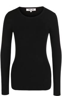 Однотонный шерстяной пуловер с круглым вырезом Diane Von Furstenberg