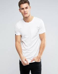 Удлиненная футболка с карманом Produkt - Белый