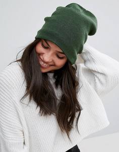 Зеленая шапка с флисовой подкладкой Plush - Зеленый